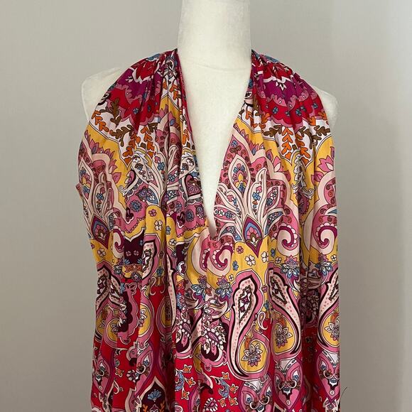 Mille Resort & Travel Marilyn Sleeveless Cotton Midi Dress in Zanzibar Large - Picture 2 of 6